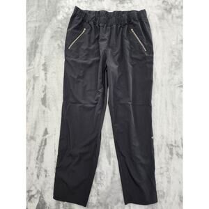 Maurices in Motion High Rise Pull On Pants Size XL Black Side Ruched Hem Workout